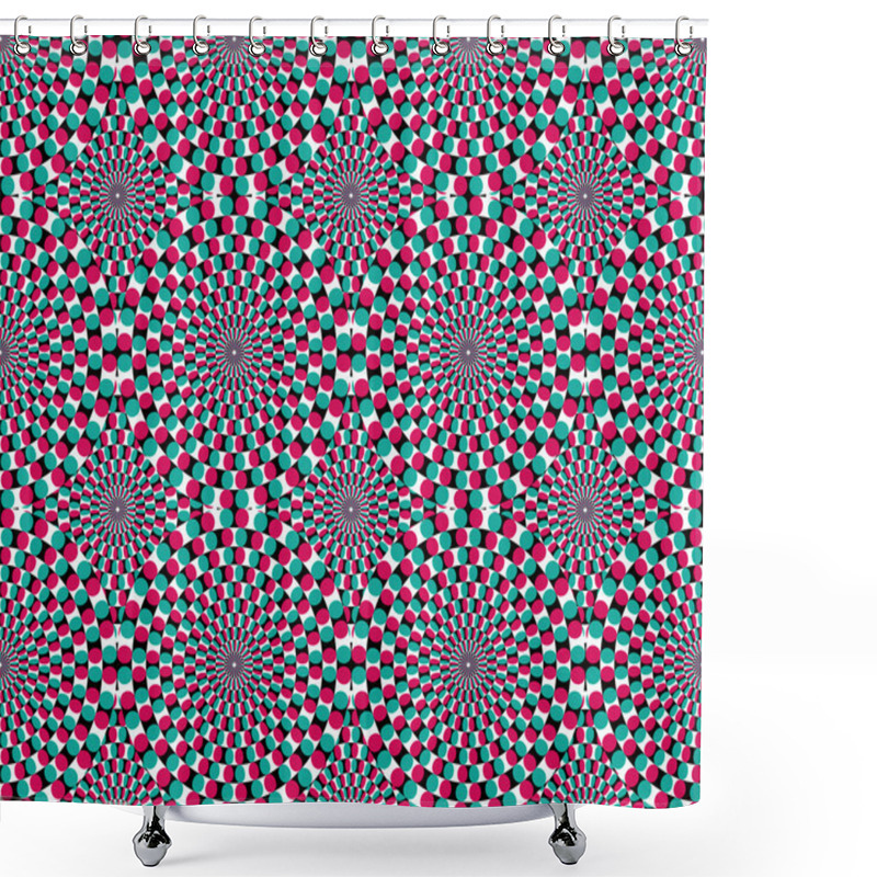 Personality  Optical Effect Of Movement. Vector Illustration Shower Curtains