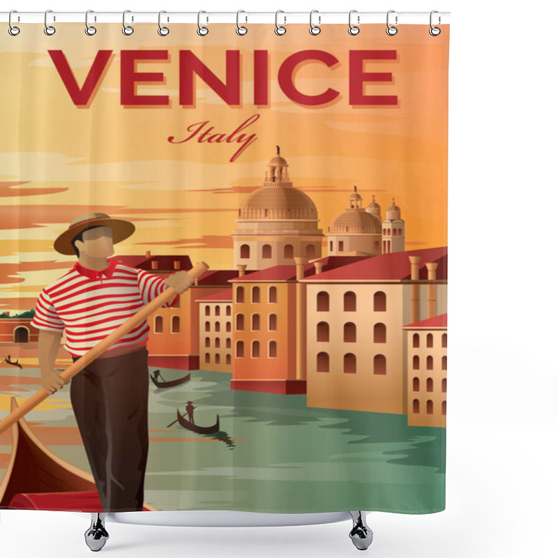 Personality  Vector Illustration Of Travel Icon Shower Curtains