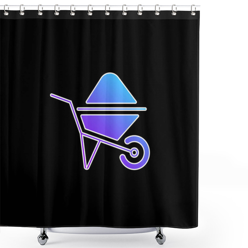 Personality  Barrow Blue Gradient Vector Icon Shower Curtains