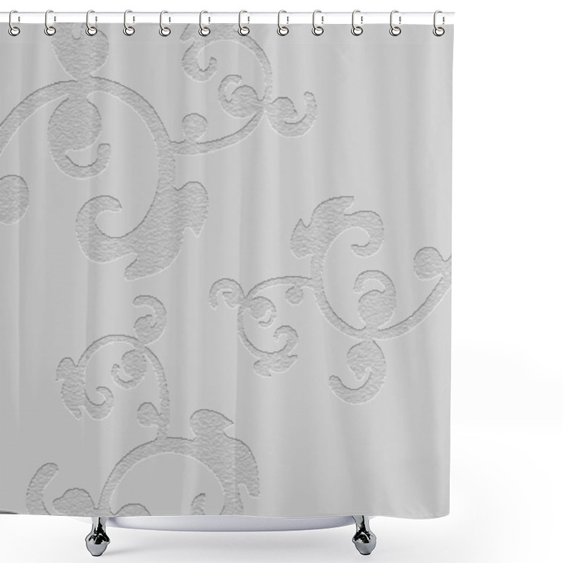 Personality  Stone Floral Engraving - Stone Background With Copy Space Shower Curtains