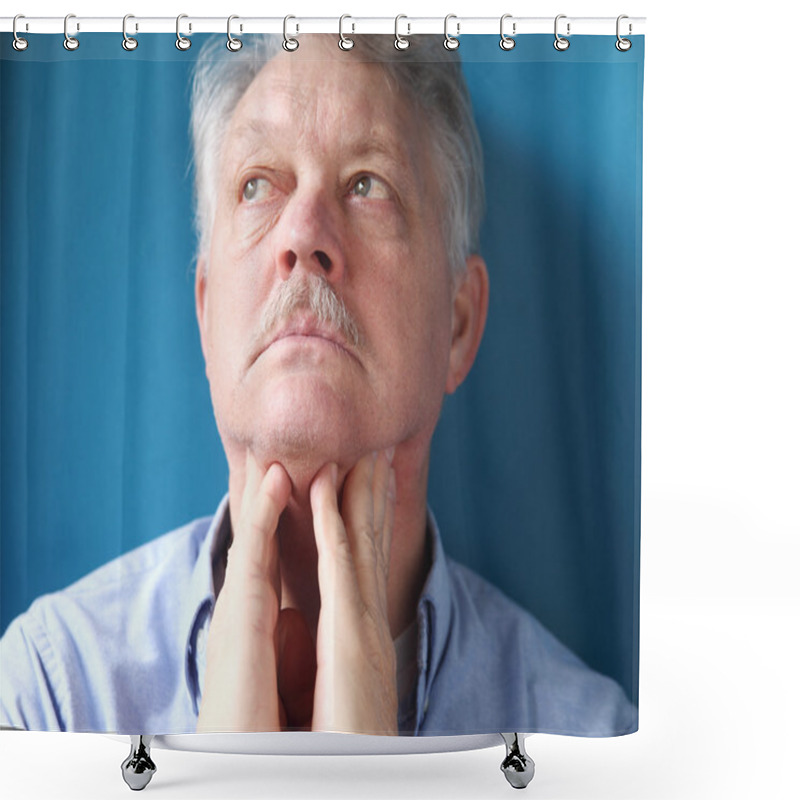 Personality  Man Feeling Painful Lymph Glands Shower Curtains