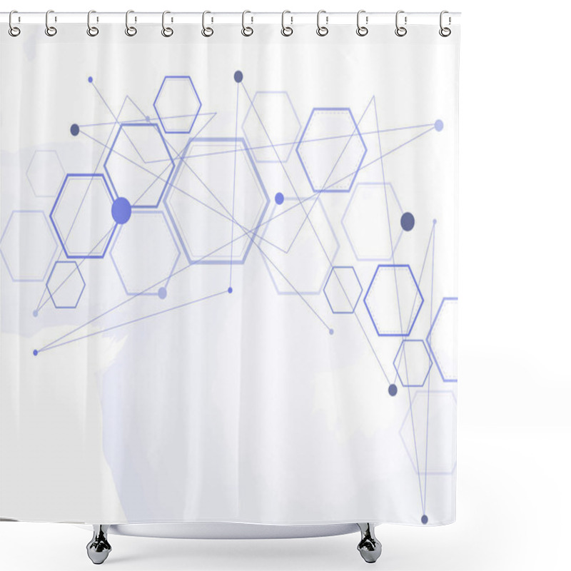 Personality  Absract Technology And Science Background. Shower Curtains