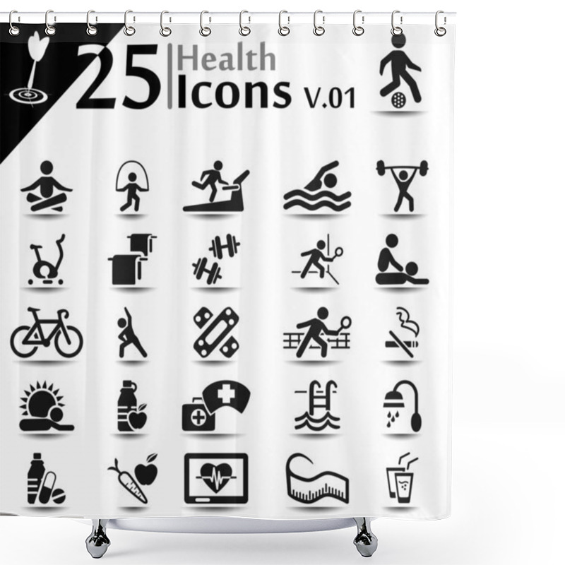 Personality  Healtht Icons V.01 Shower Curtains