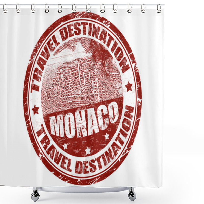 Personality  Monaco Stamp Shower Curtains