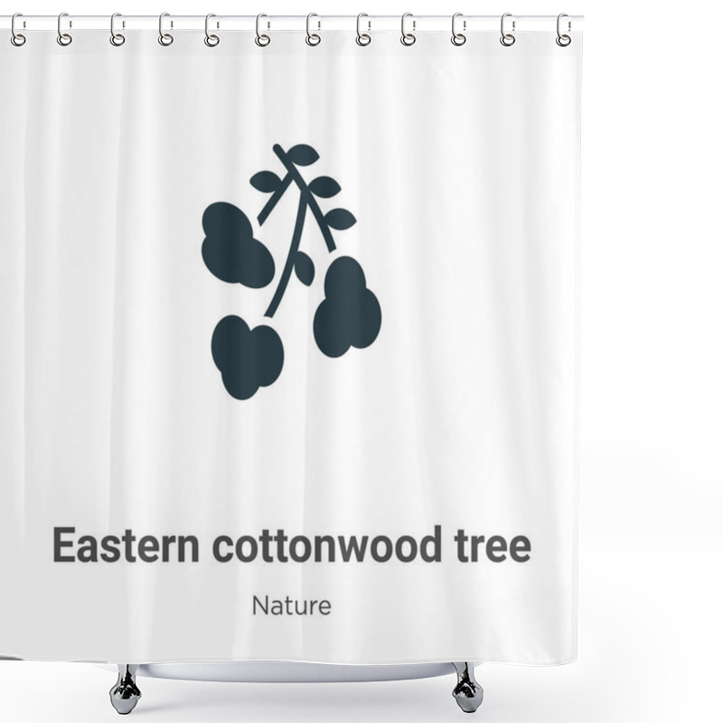 Personality  Eastern Cottonwood Tree Vector Icon On White Background. Flat Vector Eastern Cottonwood Tree Icon Symbol Sign From Modern Nature Collection For Mobile Concept And Web Apps Design. Shower Curtains