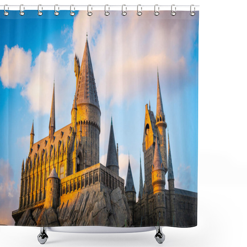 Personality  Hogwarts Castle School In Harry Potter Theme Movie At Universal Studios In Osaka, Japan. Shower Curtains