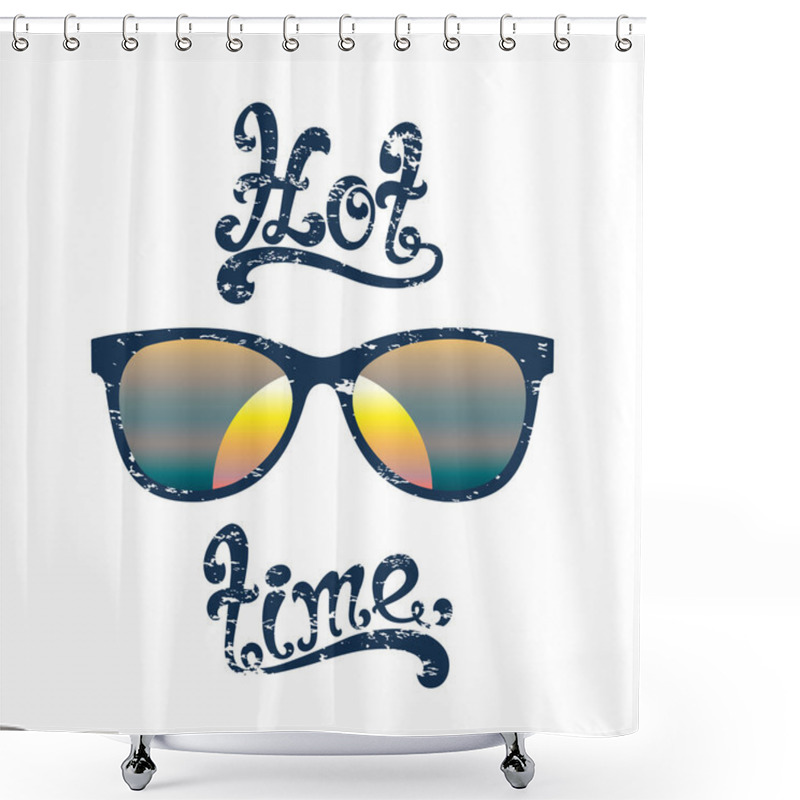 Personality  Hot Summer Time. Shower Curtains