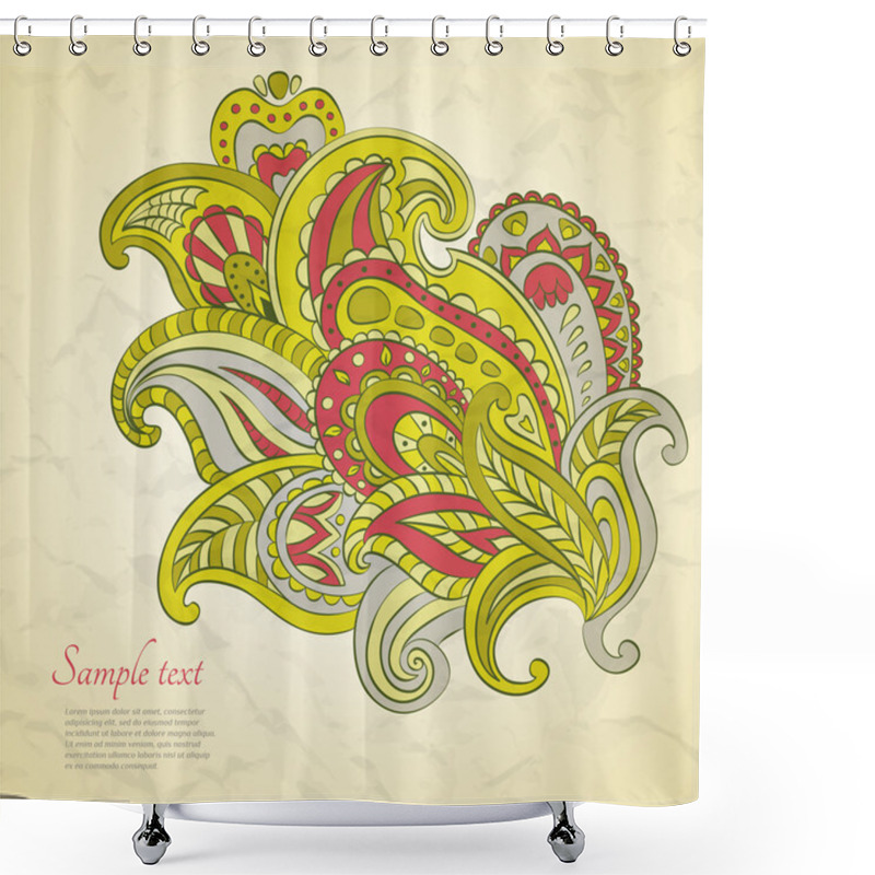 Personality  Oriental Paisley Ornate Card Shower Curtains