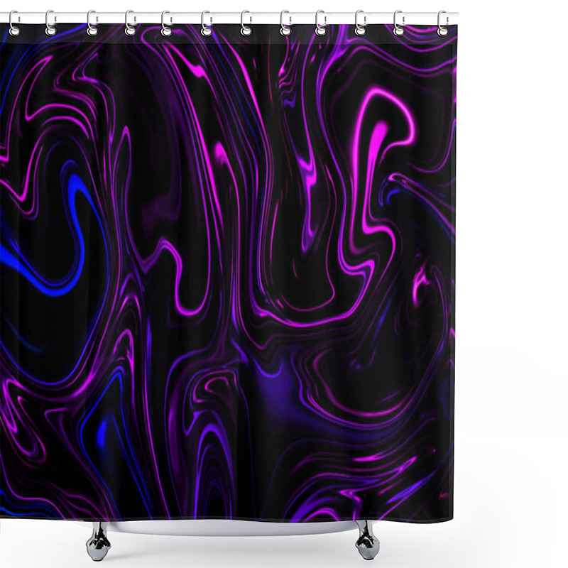 Personality  Digital Liquid Wave Abstract Background. Line Artistic For Cover,flyer And Poster. Shower Curtains