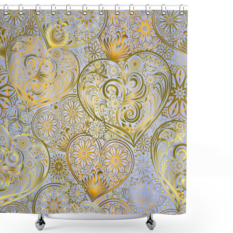 Personality  Valentine Day Seamless Background Shower Curtains