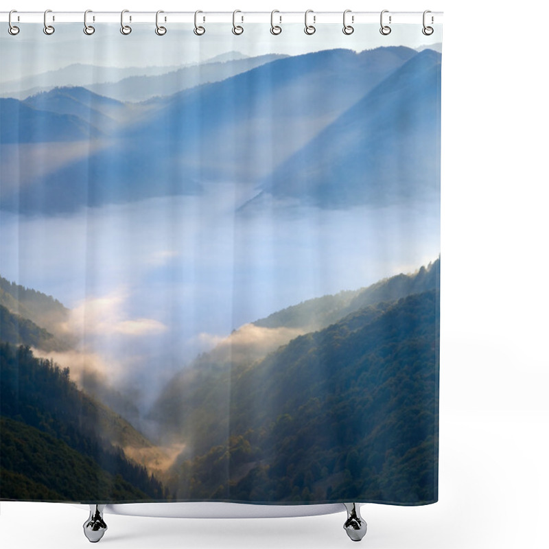 Personality  Mountain Hazy Daybreak Shower Curtains