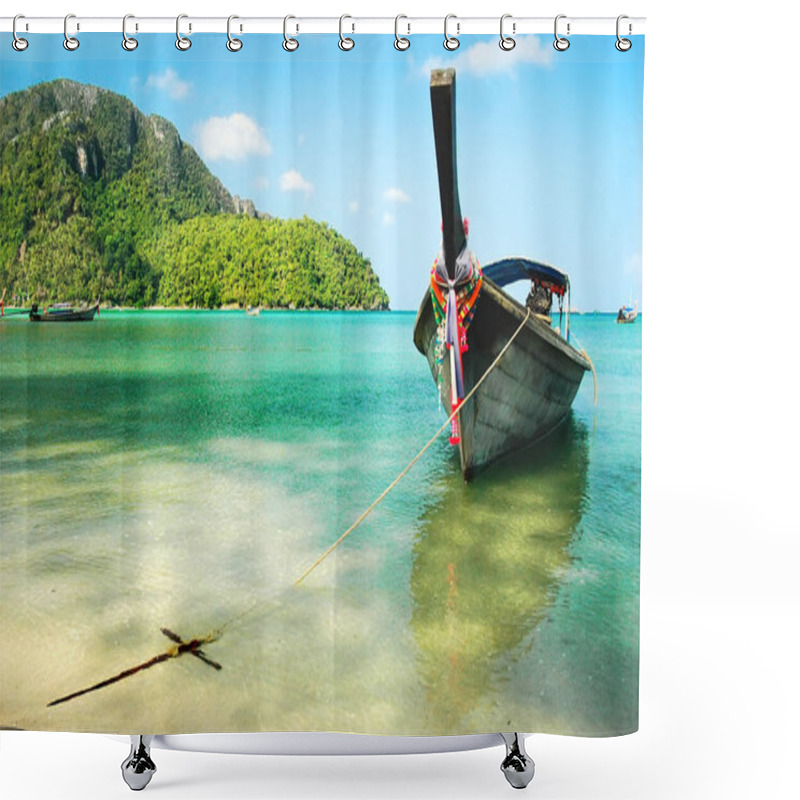 Personality  Phi Phi Boat Shower Curtains