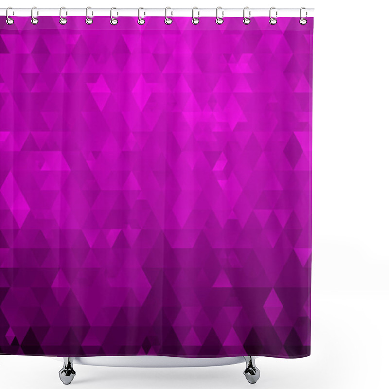 Personality  Abstract Violet Triangle Texture Shower Curtains