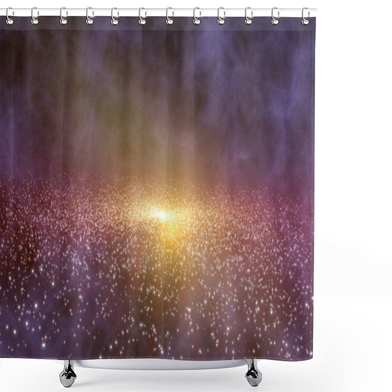 Personality  Galaxy Rotating And Star Clusters Shower Curtains