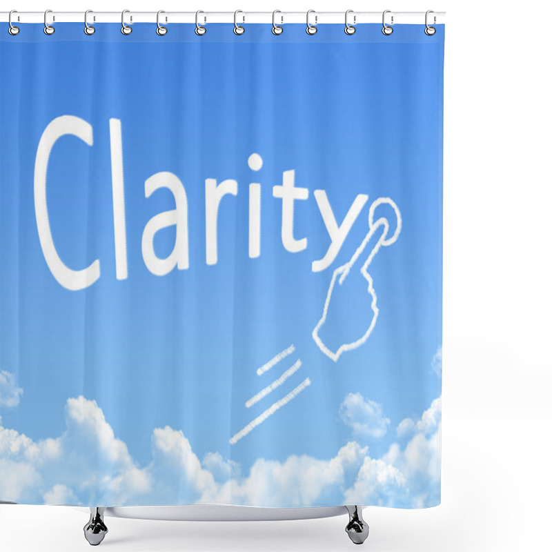 Personality  Clarity Message Cloud Shape Shower Curtains