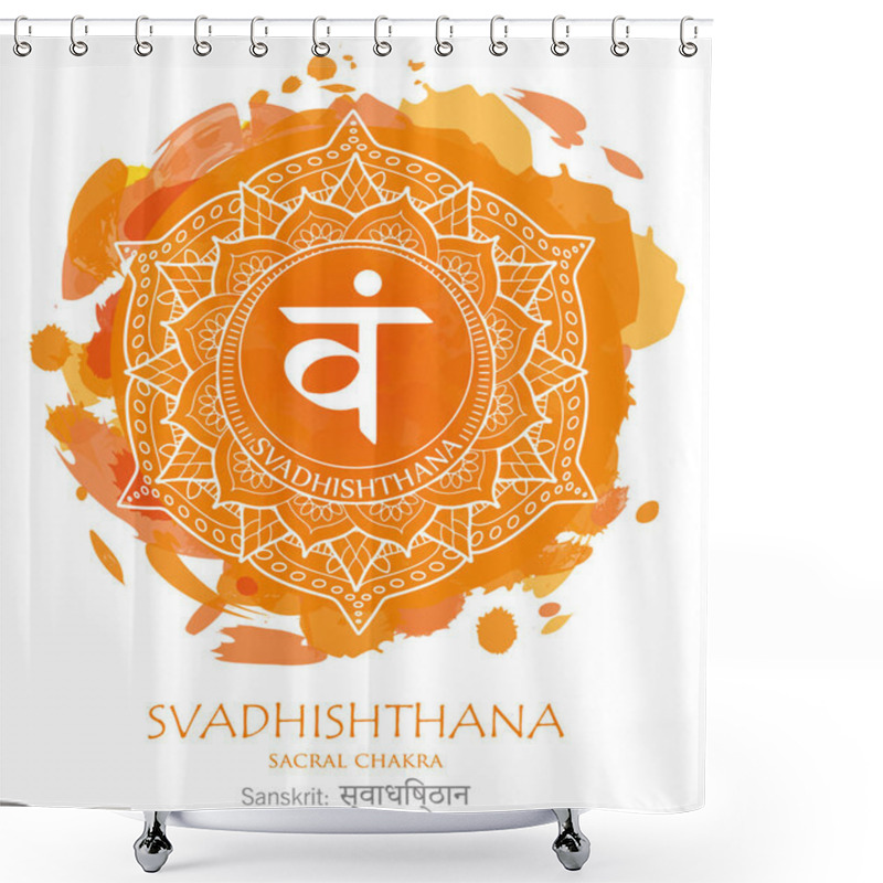 Personality  Second Chakra Illustration Vector Of Svadhishthana Shower Curtains