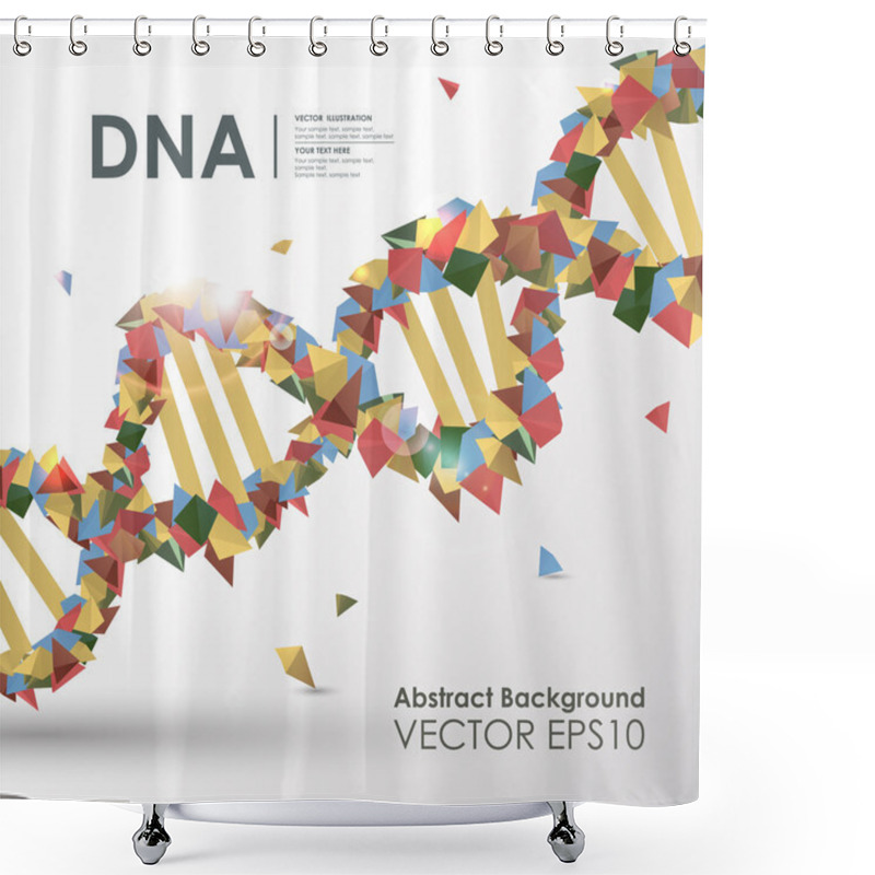 Personality  Polygonal Design Concept DNA Shower Curtains