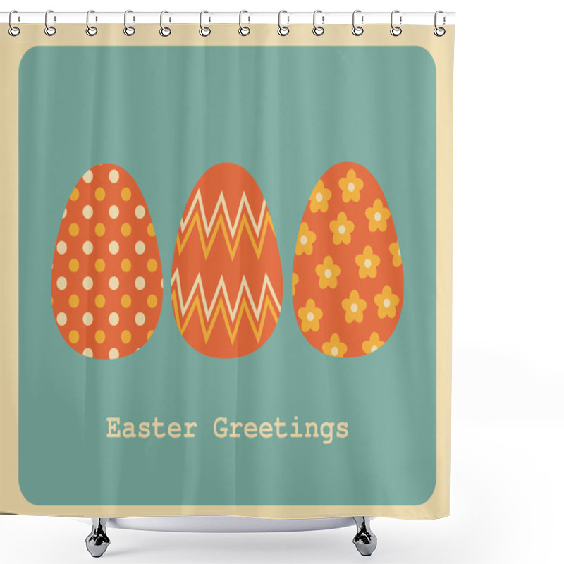 Personality  Easter Greeting Card Design Shower Curtains