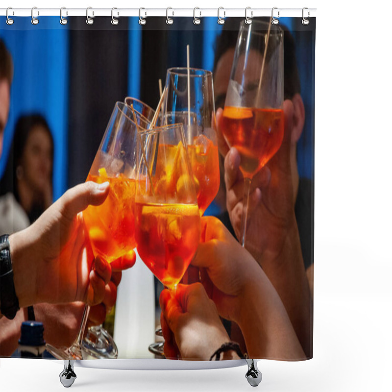 Personality  Cheers Friends With Aperol Spritz Shower Curtains