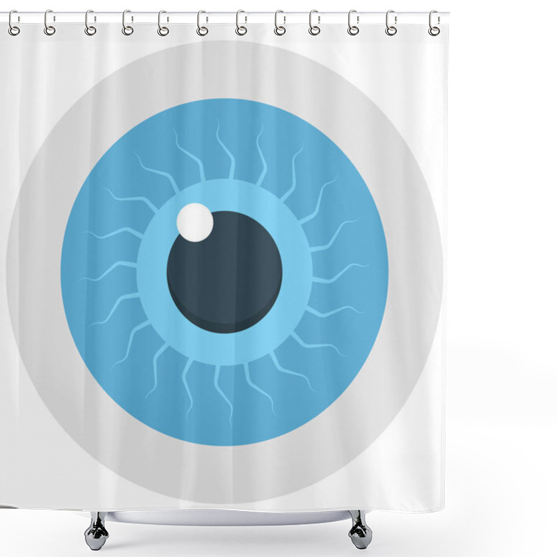 Personality  Eye, Human Eye, Isolated Vector Icon That Can Be Easily Modified Or Edit Shower Curtains