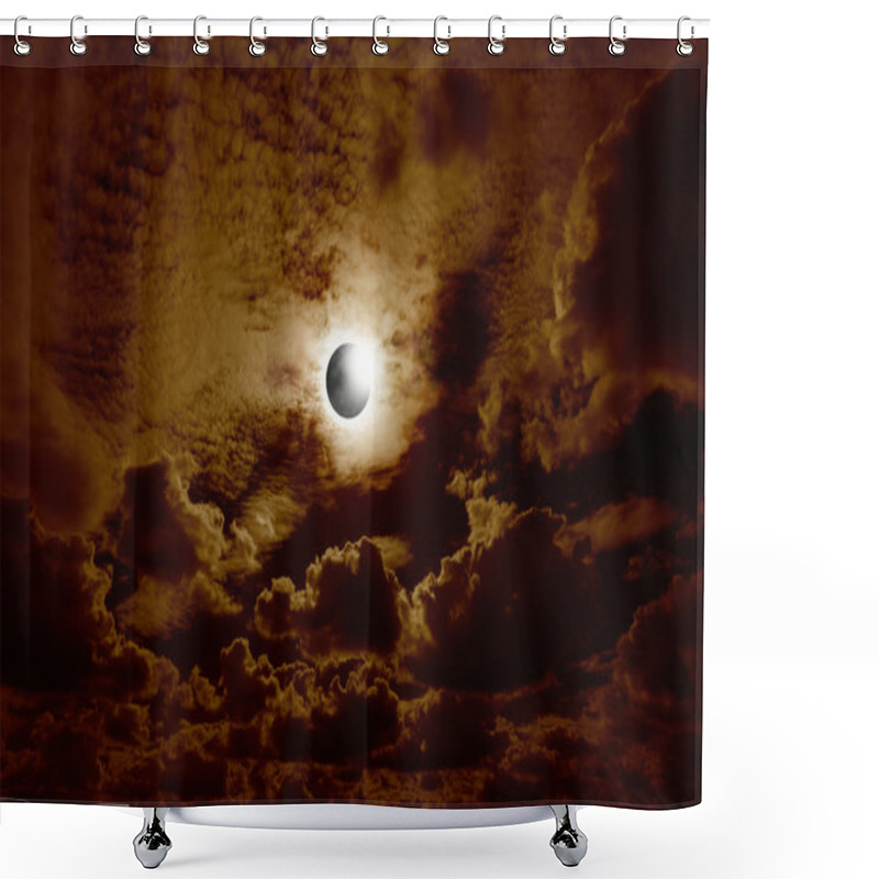 Personality  Full Solar Eclipse Shower Curtains