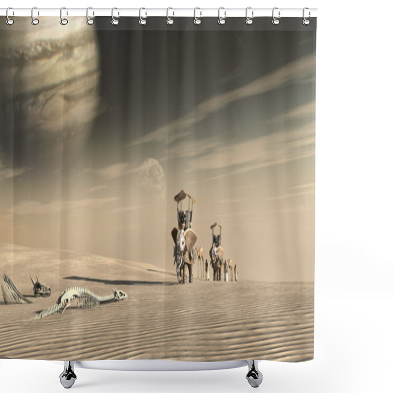 Personality  Desert Of Dragon Bones Shower Curtains