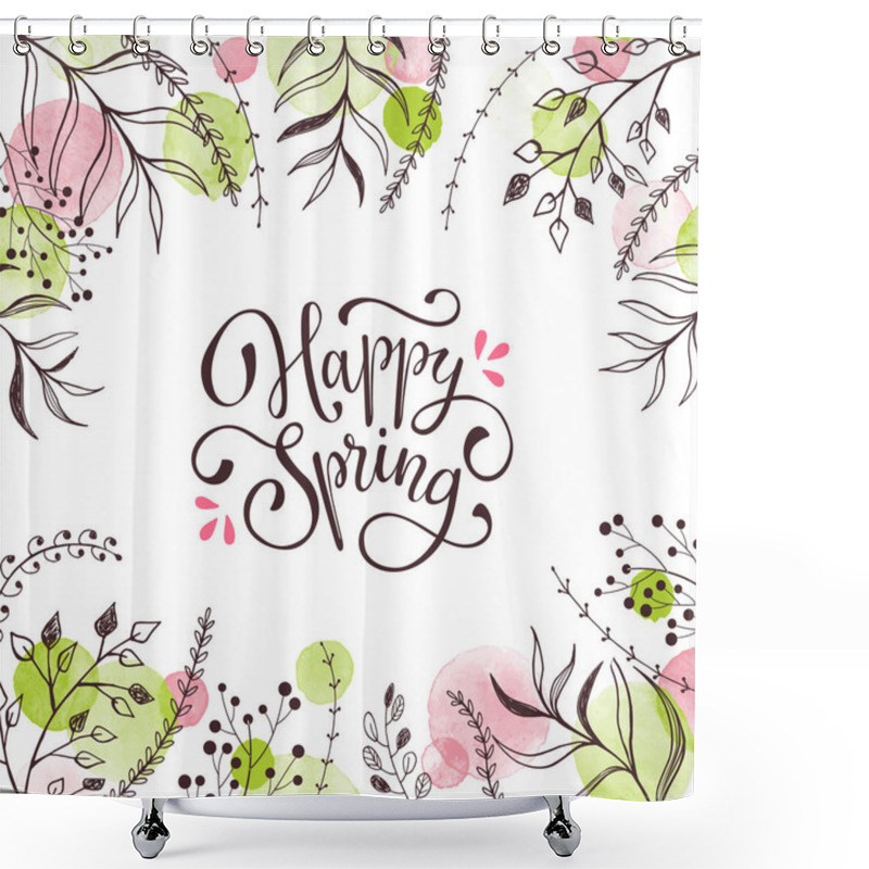 Personality  Spring Time Greeting Card Shower Curtains