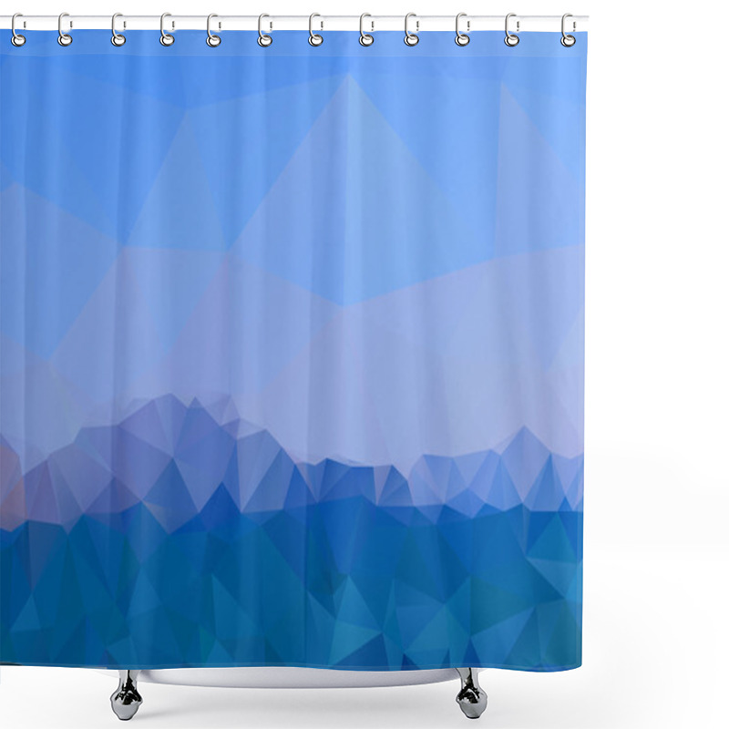 Personality  Mountains, Sky. Triangle Background Shower Curtains