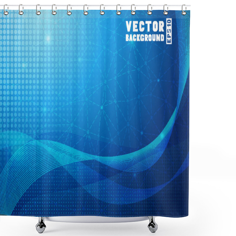 Personality  Abstract Blue Background Shower Curtains