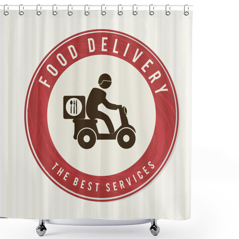 Personality  Food Delivery Shower Curtains