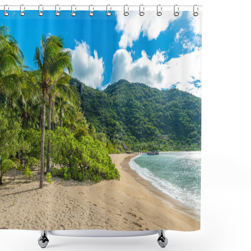 Personality  Beautiful Beach At Coast Of Vietnam - Ninh Van Bay Shower Curtains