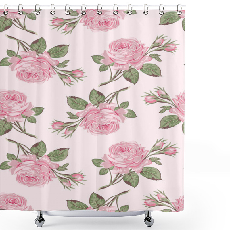 Personality  Shabby Chic Rose Shower Curtains