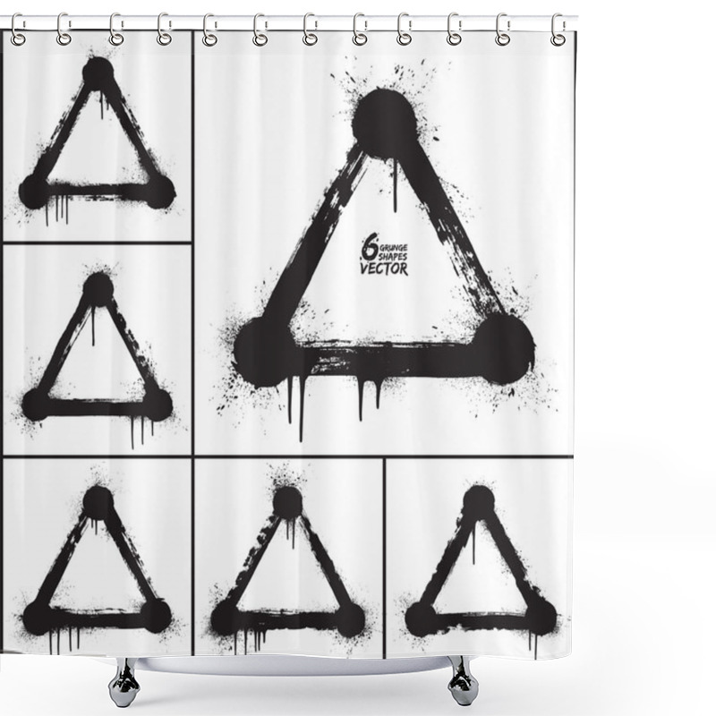 Personality  Vector Grunge Shapes Set Shower Curtains