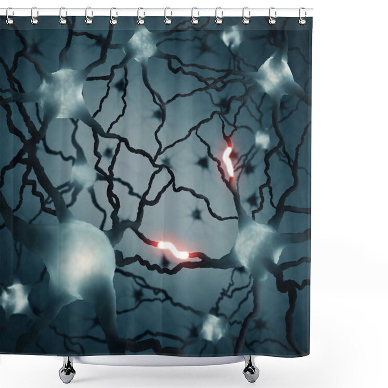 Personality  Neuron Shower Curtains