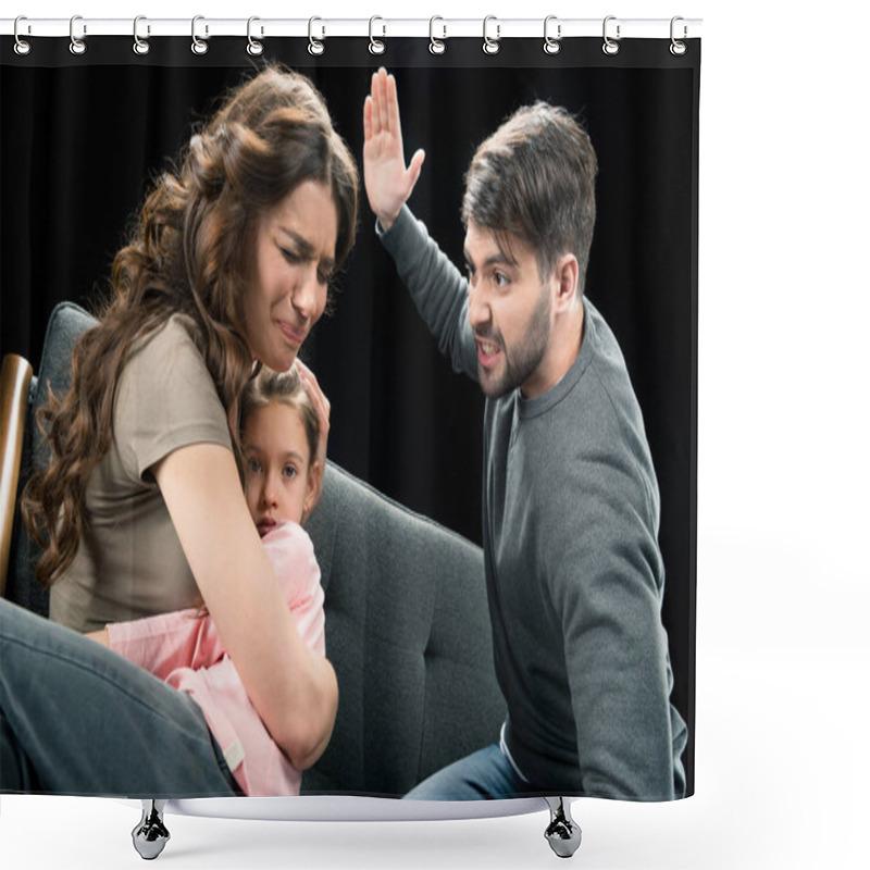 Personality  Aggressive Father And Family Shower Curtains