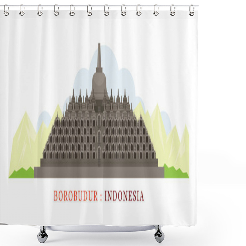 Personality  Borobudur Temple, Indonesia Shower Curtains