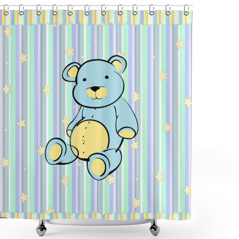 Personality  Teddy Bear Shower Curtains