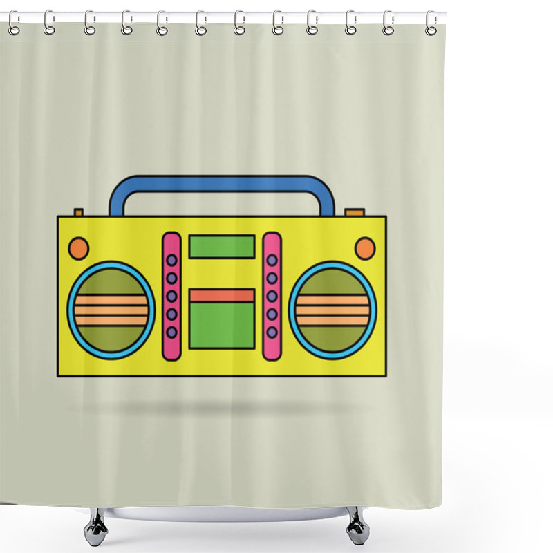 Personality  Tape Recorder. Shower Curtains