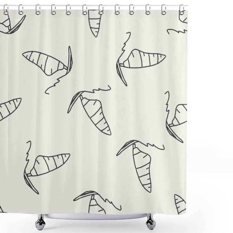 Personality  Doodle Windsurfing Seamless Pattern Background Shower Curtains