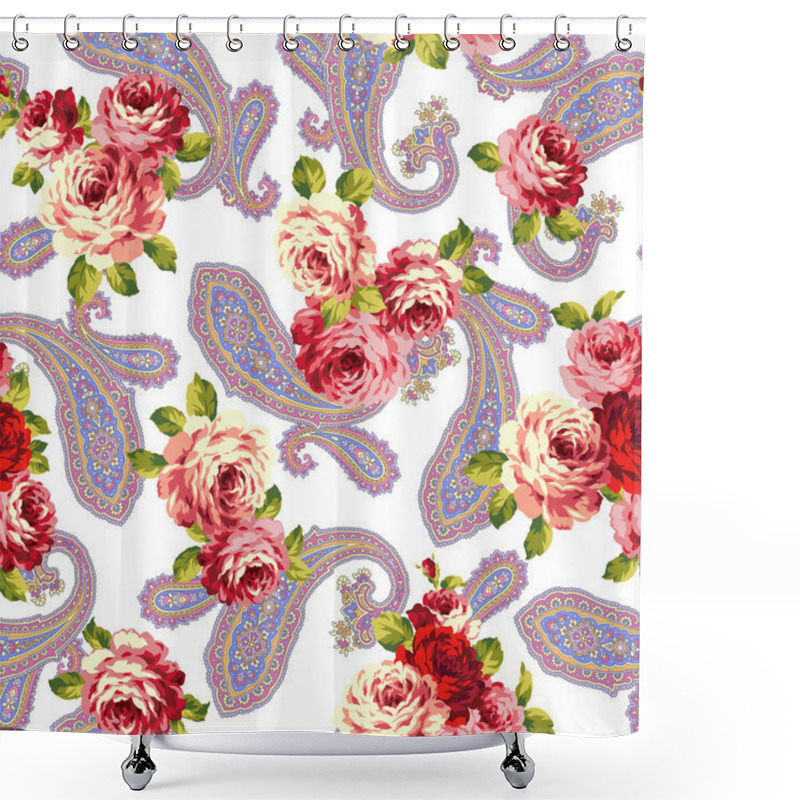 Personality  Rose And Paisley Shower Curtains