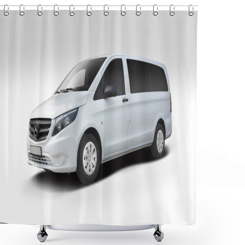 Personality  Mercedes-Benz Vito Van Isolated On White Background Shower Curtains