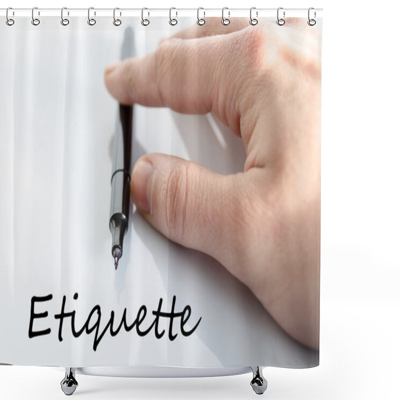 Personality  Etiquette Text Concept Shower Curtains