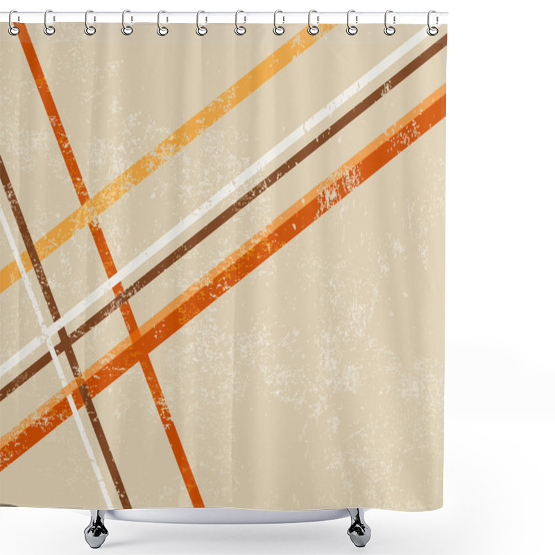 Personality  Retro Background With Abstract Lines Shower Curtains