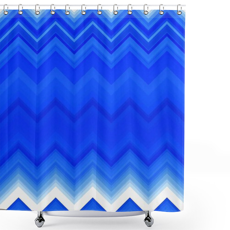 Personality  Blue Dark Chevron Zigzag Pattern. Texture Decorative. Shower Curtains