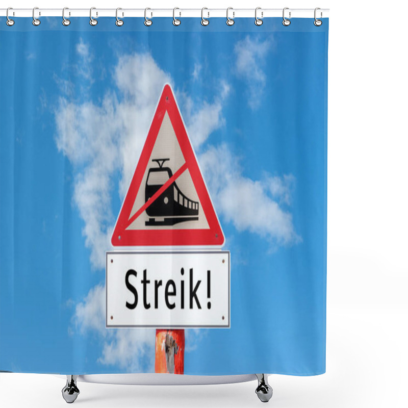 Personality  Attention Railway Strike Image Shower Curtains