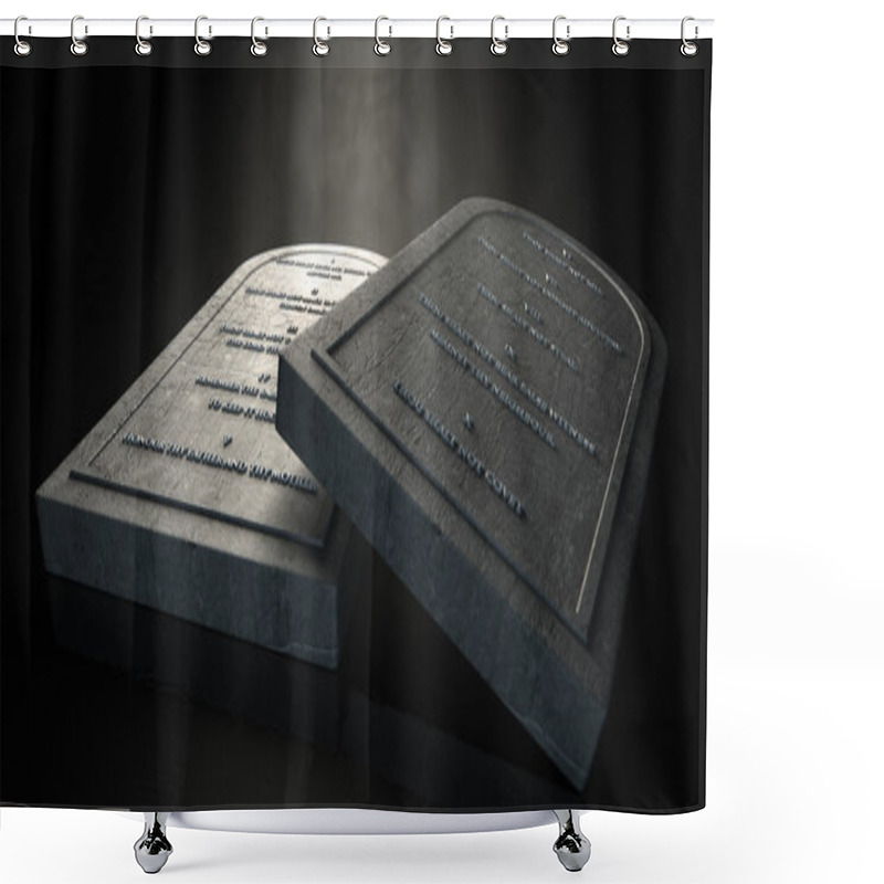 Personality  The Ten Commandments Shower Curtains