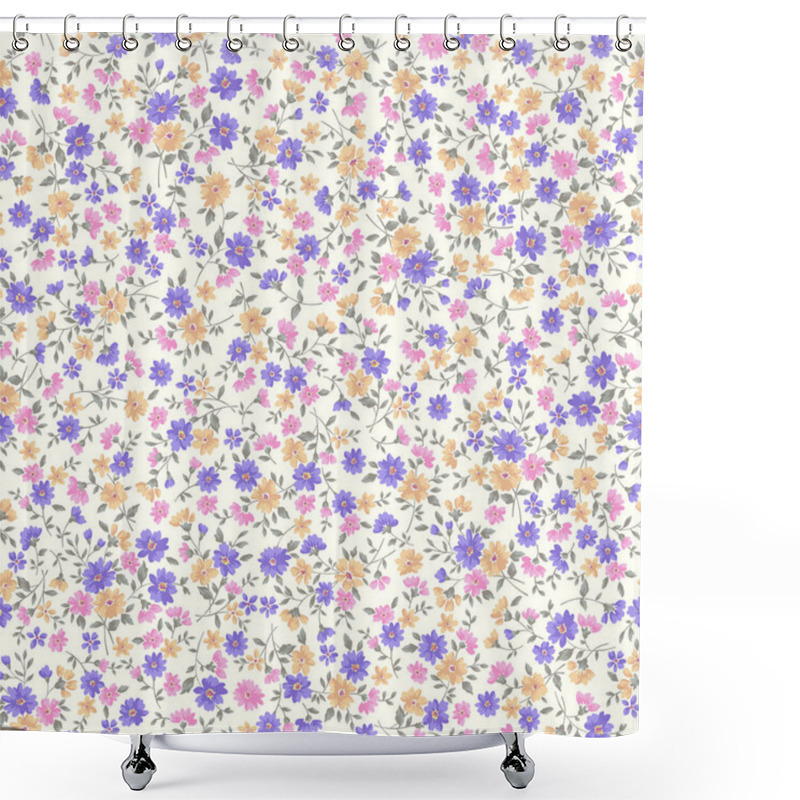 Personality  Seamless And Liberty Style Cute Floral Pattern,I Made A Seamless Pattern With Small Flowers, Shower Curtains