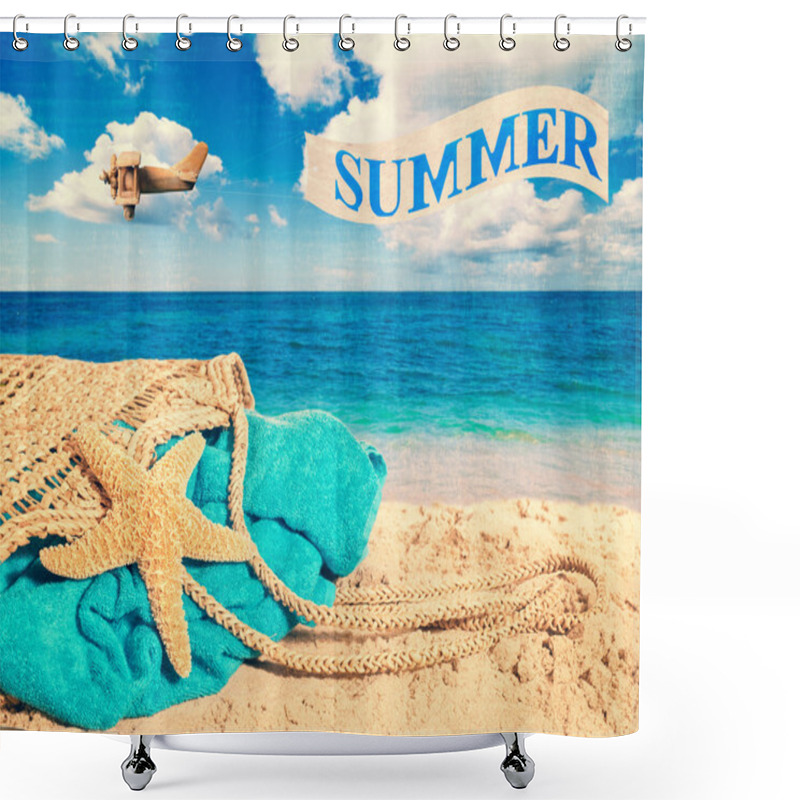 Personality  Beach Basket Shower Curtains