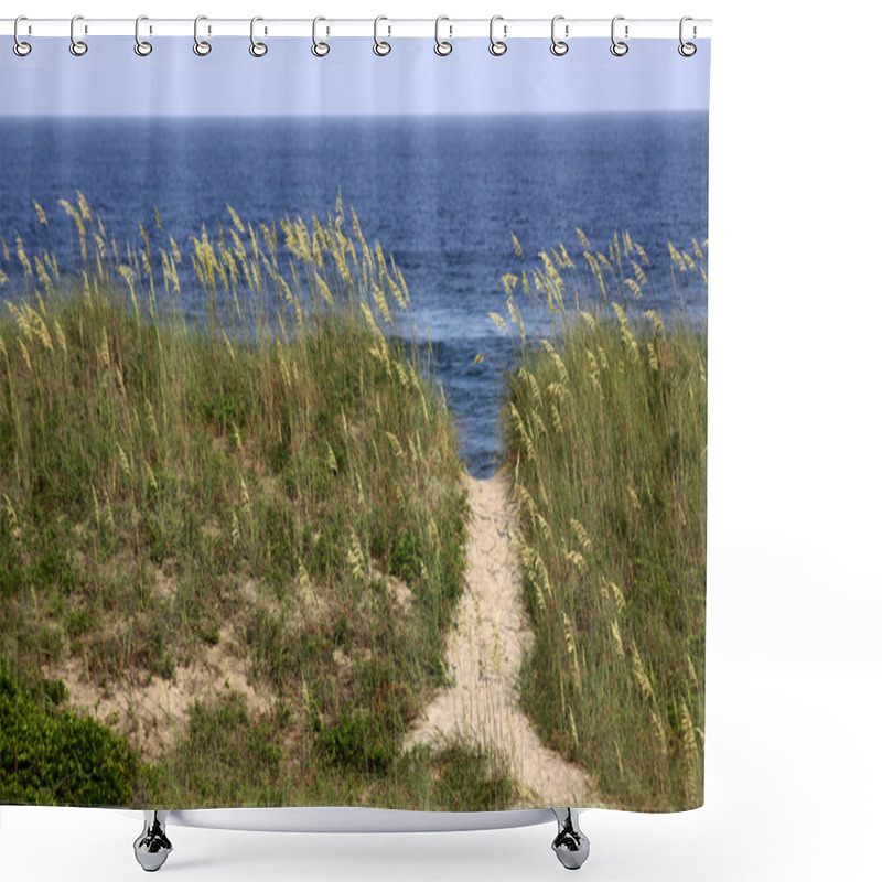 Personality  Path To The Beach Shower Curtains