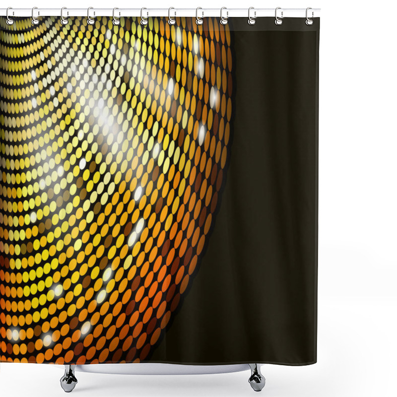 Personality  Abstract Glowing Circles Mosaic On A Dark Background Shower Curtains